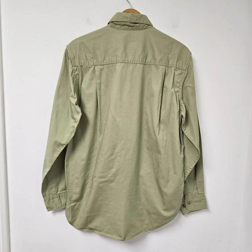 Southern Proper Shirt Mens Shooting Sport Safari Size S Button Front Olive Green